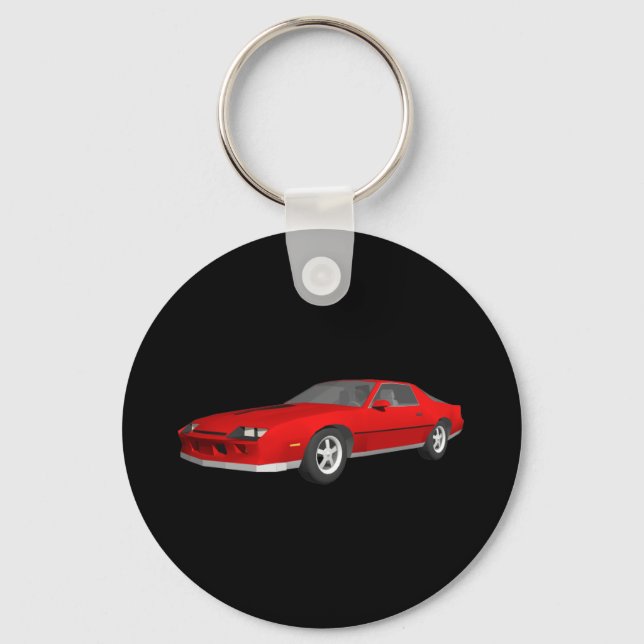 80s Camaro Sports Car: 3D Model: Keychain (Front)