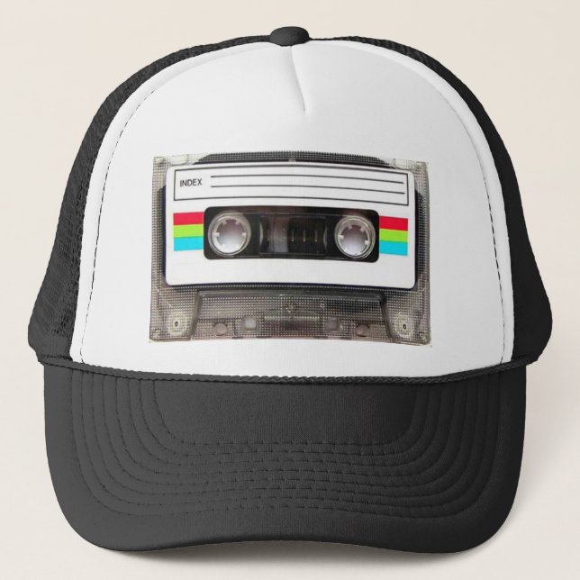 80s casette tape trucker hat (Front)