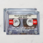 80s Cassette Mixtape 50th Birthday Party Invitation<br><div class="desc">Funny 80s Cassette Mixtape 50th Birthday Party Invitation is perfect for your 1980s theme dance party or fiftieth bash for men,  guys or anyone! Cool realistic cassette audio tape with a personalised label.</div>