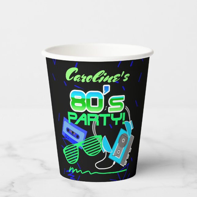 80s Cassette Tape Party Paper Cup (Front)