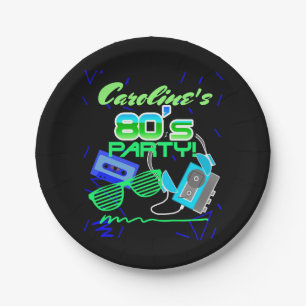 80s Cassette Tape Party Paper Plate