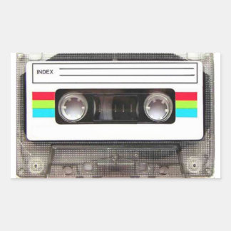 80's Cassette Tape Rectangular Sticker