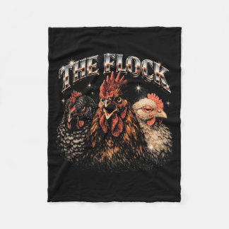 80s Ckyard Chicken Lover Heavy-metal Rock Music Vi Fleece Blanket