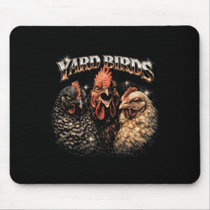 80s Ckyard Chicken Lover Heavy-metal Rock Music Vi Mouse Mat