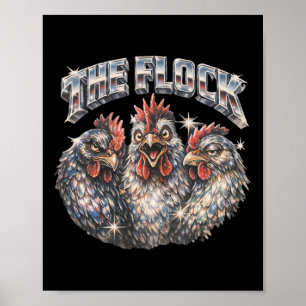 80s Ckyard Chicken Lover Heavy-metal Rock Music Vi Poster