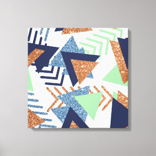 80s Colourful Abstract   Bright Palette 90s Patter Canvas Print