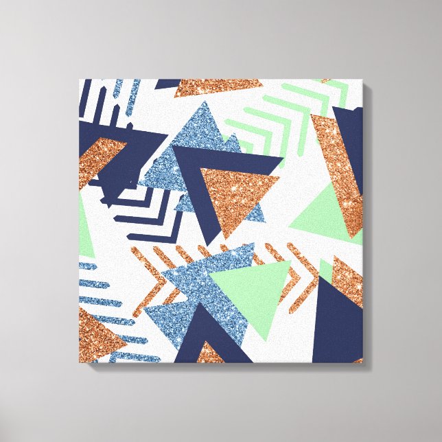 80s Colourful Abstract | Bright Palette 90s Patter Canvas Print (Front)