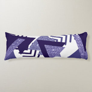 80s Cool Abstract   Purple Passion Shapes Pattern Body Cushion