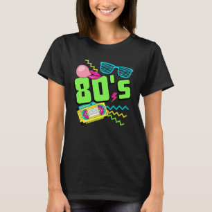 80s Costume Theme Party 80s Outfit Retro Party Vin T-Shirt
