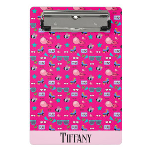 80s Costume Vibrant pink Retro culture pop Mini Clipboard
