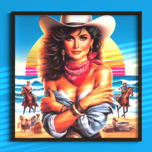 80s Country Woman Poster