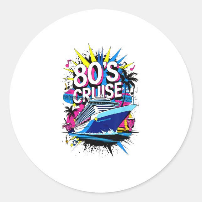 80s Cruise  Classic Round Sticker (Front)