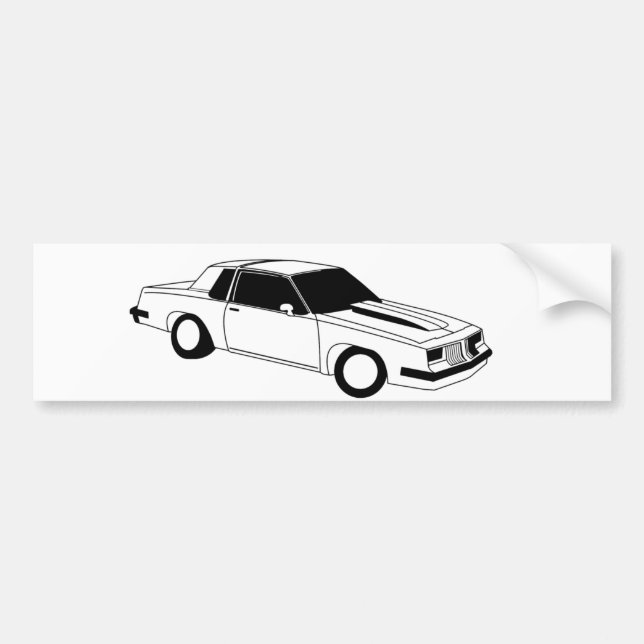 80's Cutlass Oldsmobile Bumper Sticker (Front)