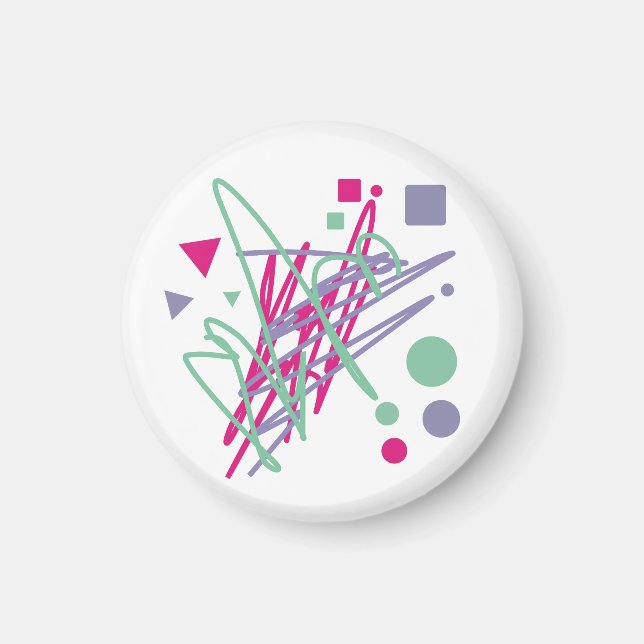 80s design eighties vintage splash medley art magnet (Front)