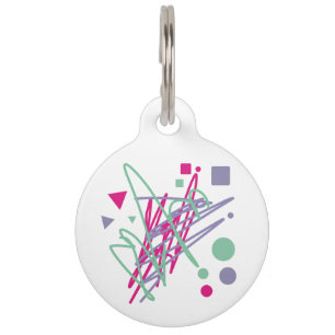 80s design eighties vintage splash medley art pet tag