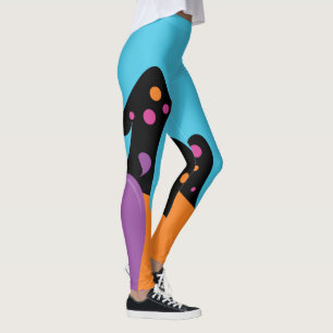 80s Dripping Slime Costume Halloween Leggings