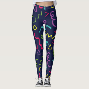 Women s 80s Leggings Tights Zazzle UK