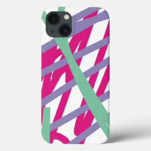 80s eighties vintage colours splash medley art gir iPhone 13 case