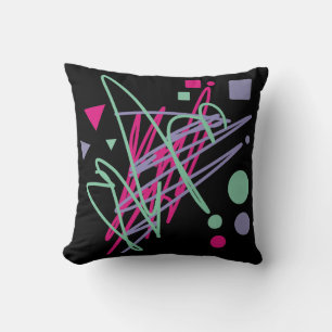80s eighties vintage colours splash medley art gir cushion