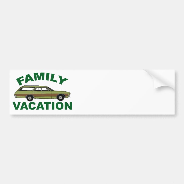 80s Family Vacation Bumper Sticker (Front)