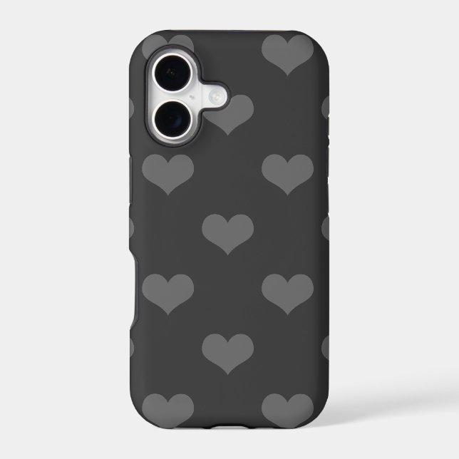80s flannel grey hearts emo girly goth pattern (Back)