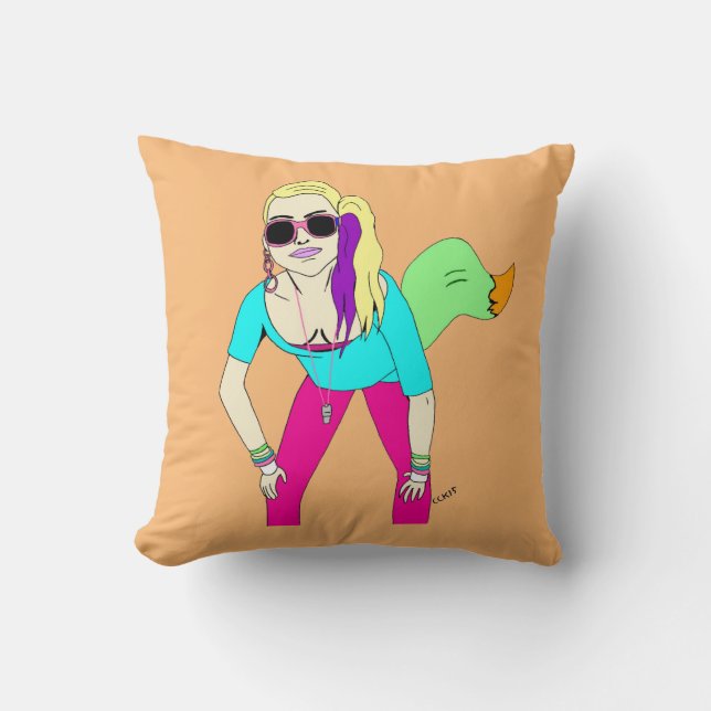 80s foxy girl cushion (Front)