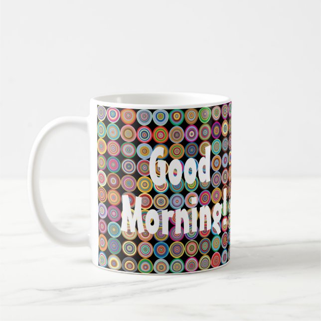80s Funky Stylish Sophisticated Fancy Pattern Coffee Mug (Left)