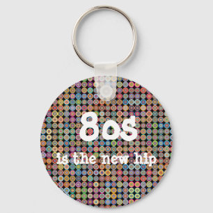 80s Funky Stylish Sophisticated Fancy Pattern Key Ring