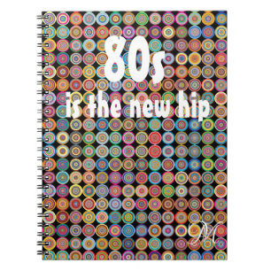 80s Funky Stylish Sophisticated Monogram Notebook