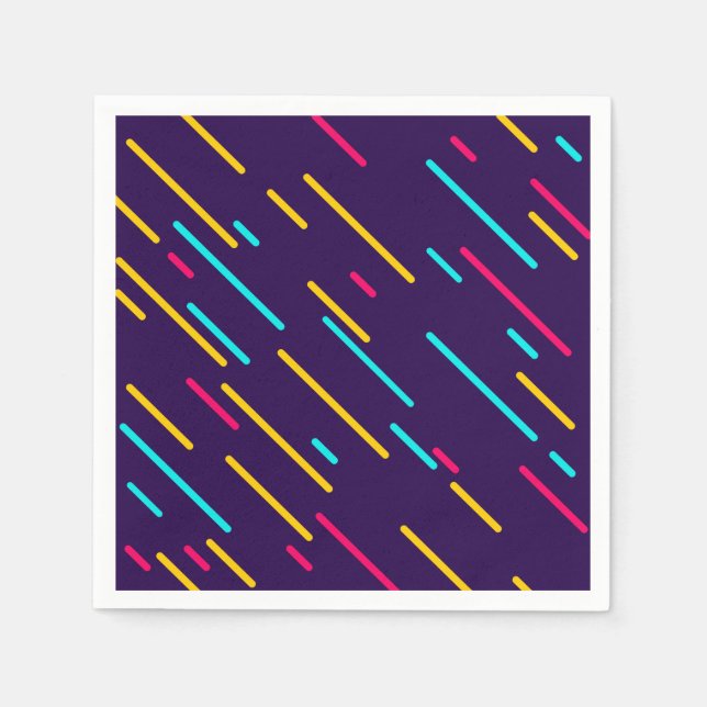 80s Geometric Art Pattern Geometric Photography Ge Napkin (Front)