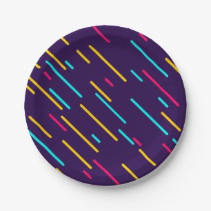80s Geometric Art Pattern Geometric Photography Ge Paper Plate