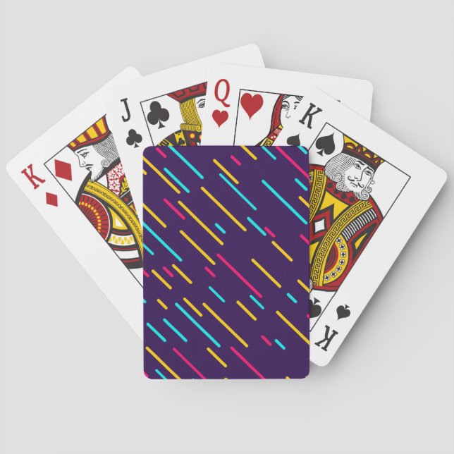 80s Geometric Art Pattern Geometric Photography Ge Playing Cards (Back)