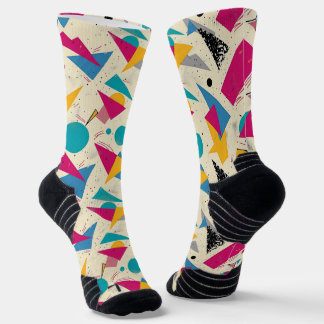 80s Geometric Pattern Socks