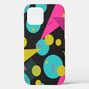 80s geometric seamless pattern with memphis elemen iPhone 12 case