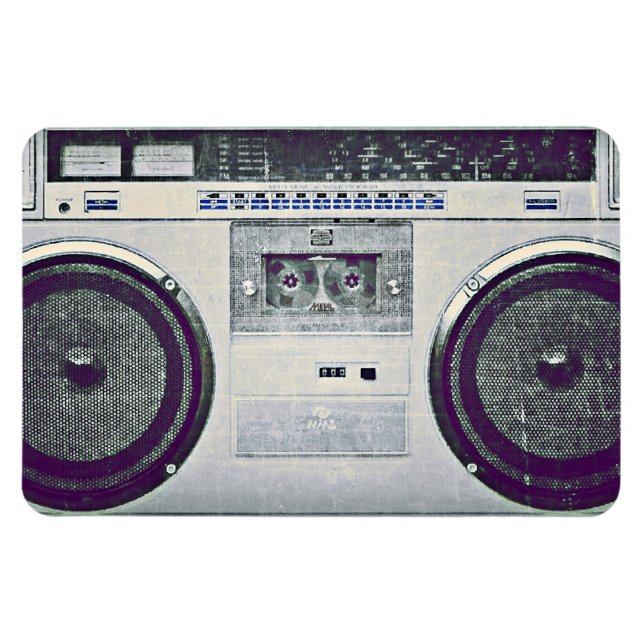 80's ghetto blaster magnet (Horizontal)