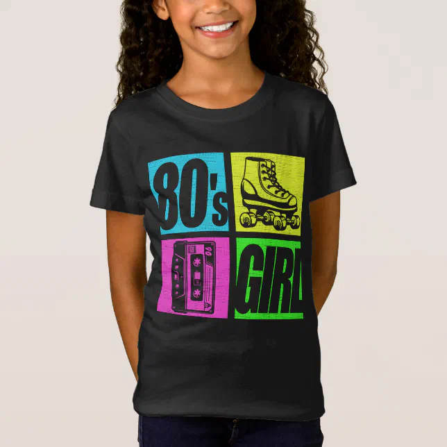 80s Girl 1980s Fashion 80 Theme Party Eighties T-Shirt Zazzle
