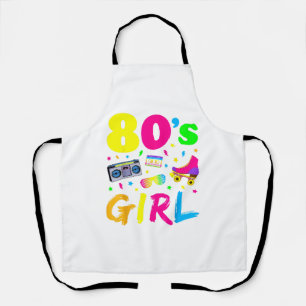 80's Girl Birthday Party Costume Retro Vintage Gif Apron