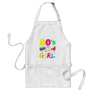 80's Girl Birthday Party Costume Retro Vintage Gif Standard Apron