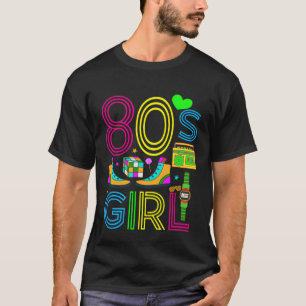 80s Girl Fashion Theme Party Outfit 1980s Eighties T-Shirt