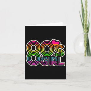 80s Girl Retro Vintage Halloween Costume Women 80s Card