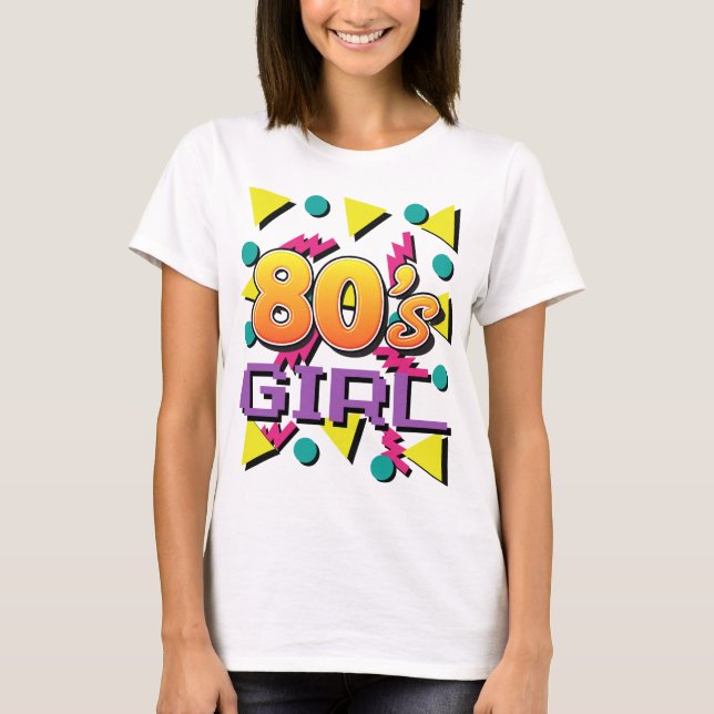 80s Girl Retro Vintage Party T-Shirt (Front)