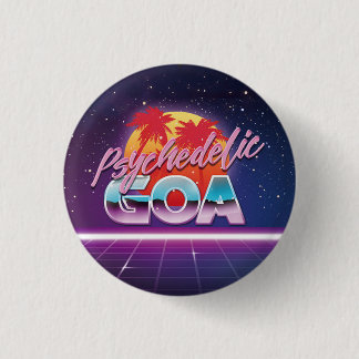 80s GOA 3 Cm Round Badge