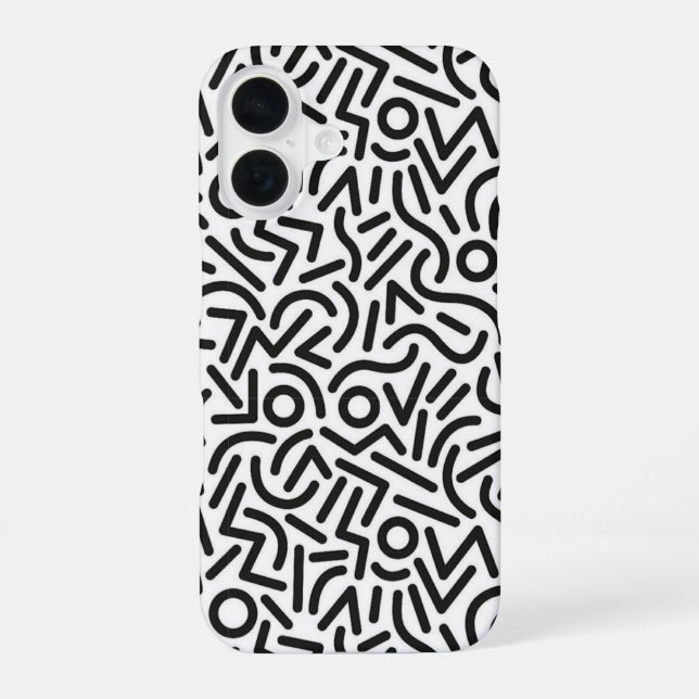 80s Graffiti Memphis Style Abstract Pattern Case (Back)