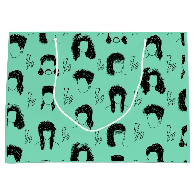 80s Hairstyles Large Gift Bag (Front)