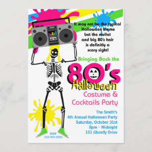80s Halloween Party Invitation