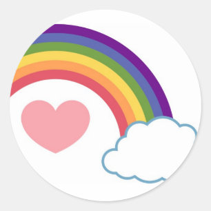 80's Heart & Rainbow - stickers