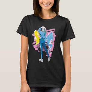 80s HipHop Girl Graffiti Boombox DJ 90s Breakdance T-Shirt