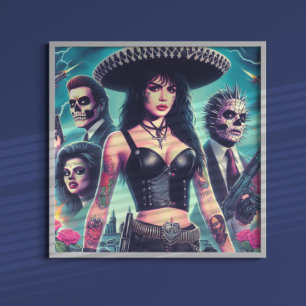 80s Horror Girl Poster