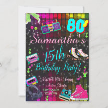 80's Invitation, Back to the 80's, Any Age,