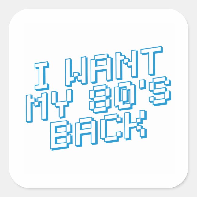 80s Lover Square Sticker (Front)